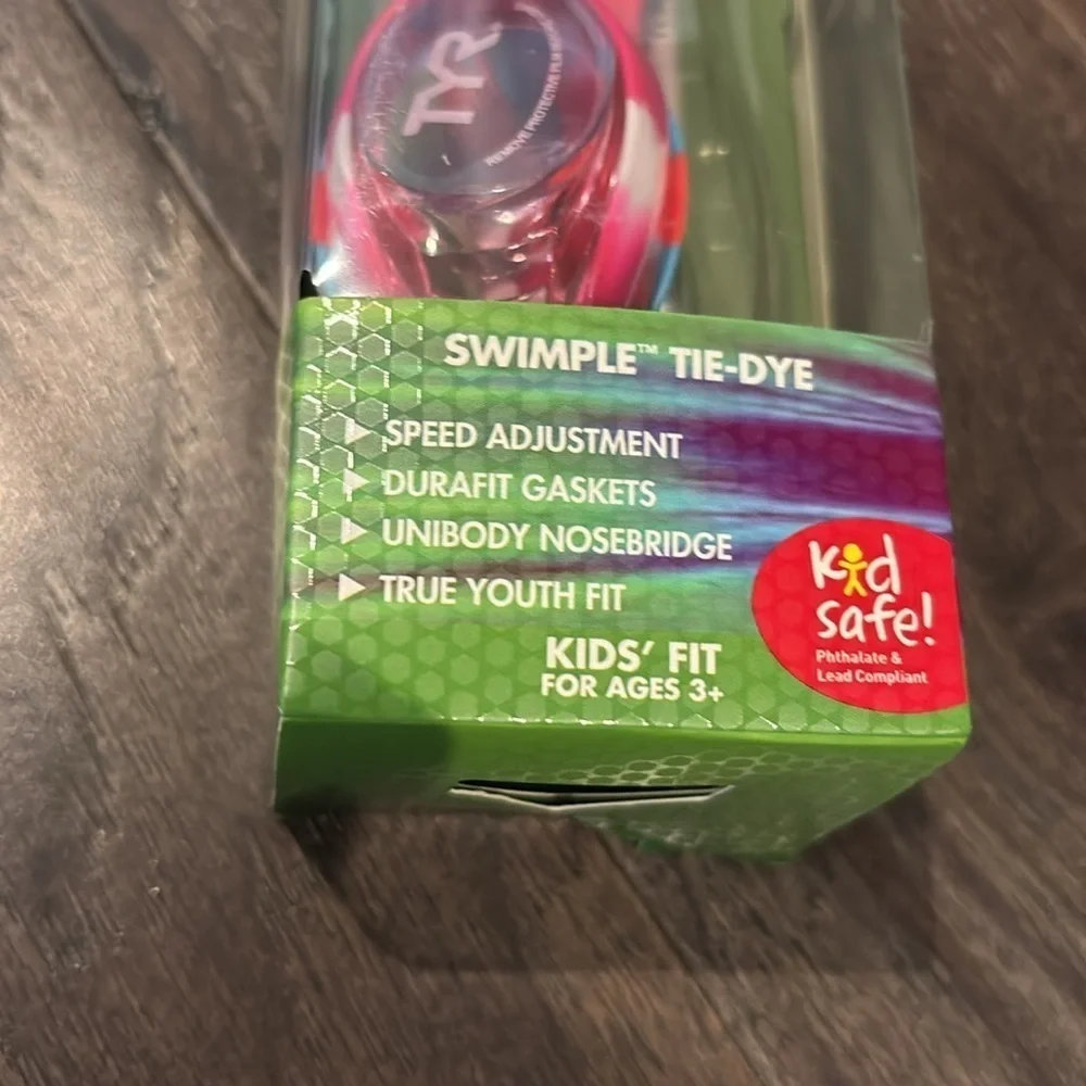 TYR Swim Goggles,Swimple Tie Dye,UVA/UVB protection,Anti-Fog,Durafit,easy adjust
